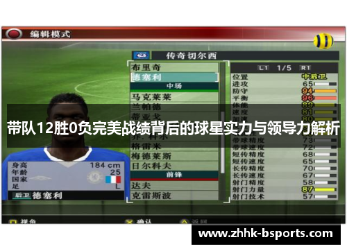 带队12胜0负完美战绩背后的球星实力与领导力解析